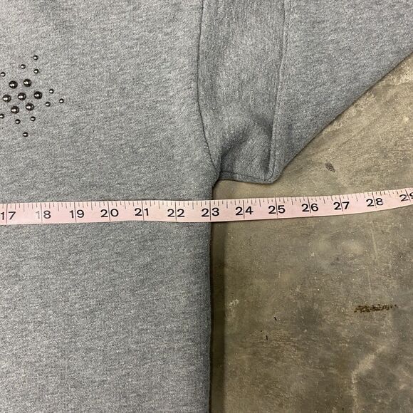 PJ Salvage Lounge Sweatshirt Womens Medium Long-Sleeve Gray Stretch Embellished - Picture 7 of 8
